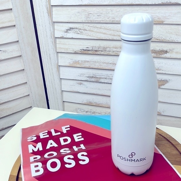 POSHMARK l PoshFixings Insulated White Water Bottle New - Picture 8 of 8